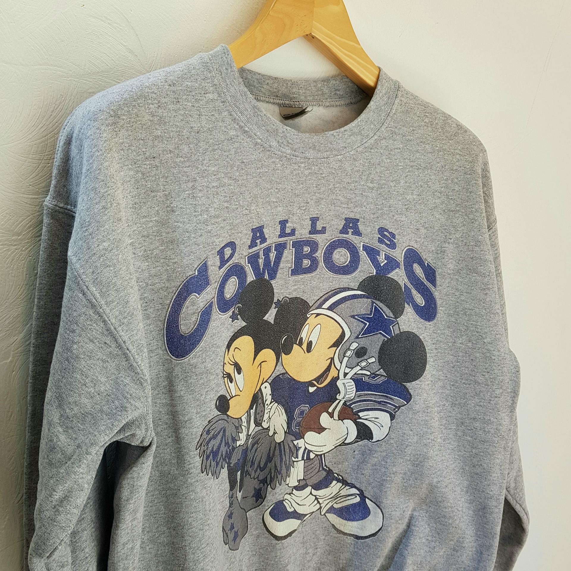 Dallas Cowboy Football Mickey Sweatshirt Vintage Style Crewneck Nfl Shirt T- Shirt - TeebyHumans