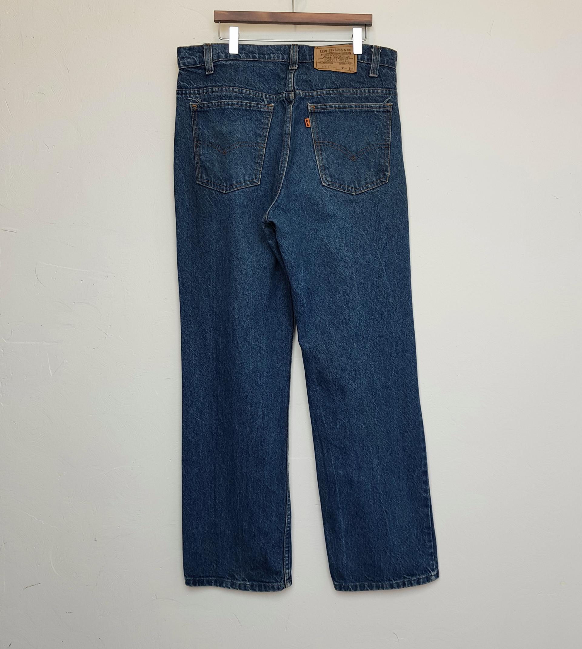 80s USA Levis 40509-0215 Straight Indigo blue Orangetab (34-35