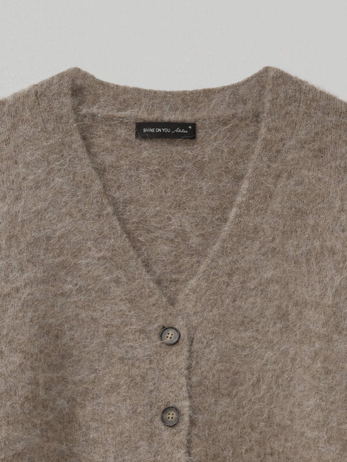 78% Alpaca Hairy Cardigan_Beige 78% 알파카 헤어리 가디건_베이지