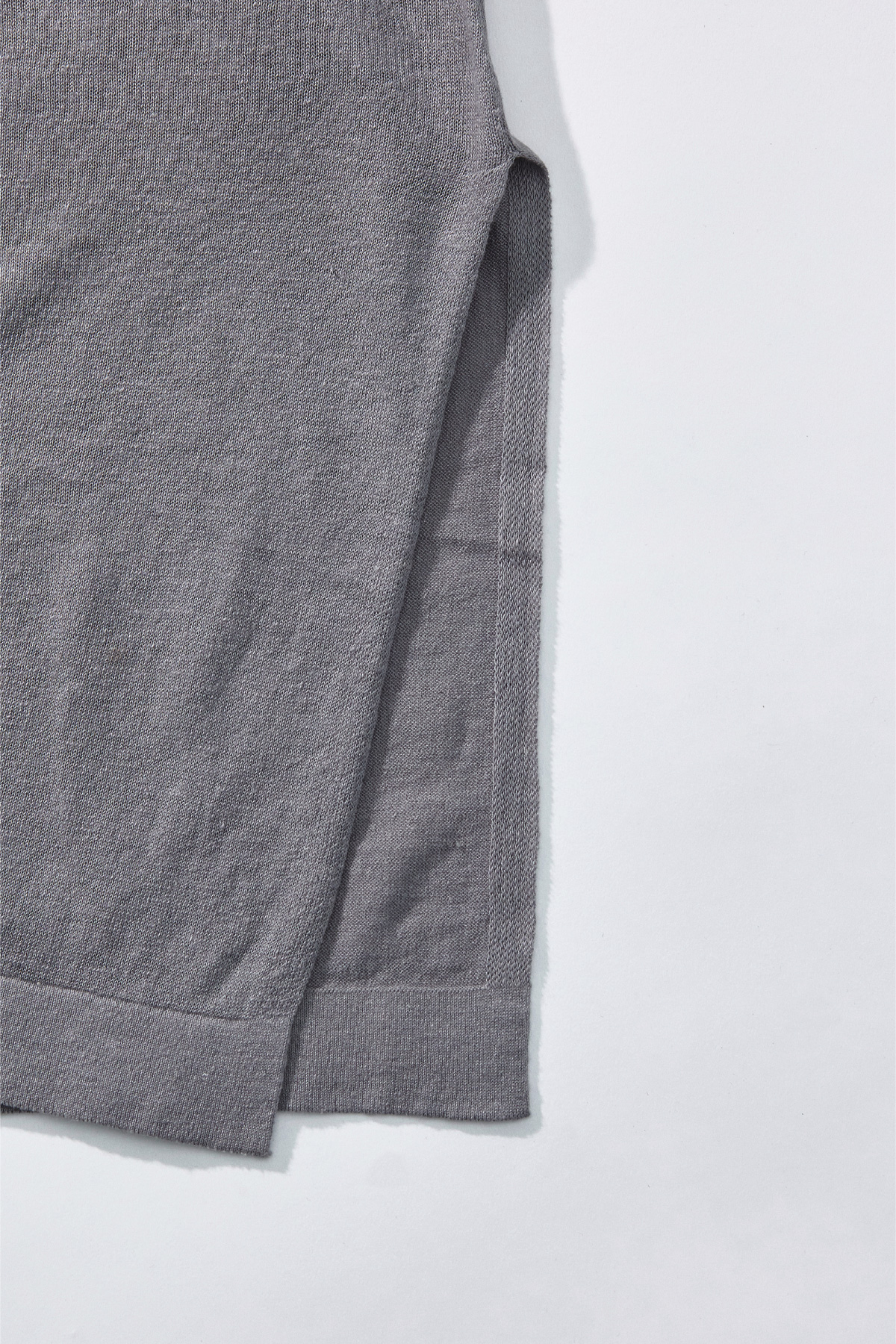 Linen Cotton Knit Long Dress (Slip Set) _ Cool Grey