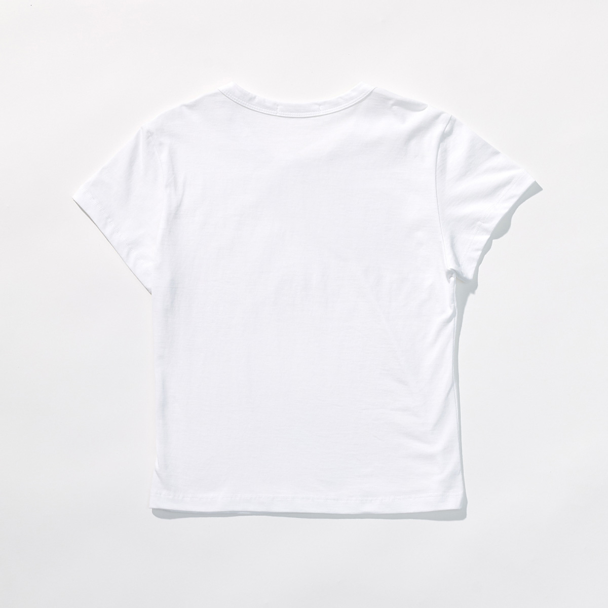 Cotton Basic Slim T-Shirt _ White