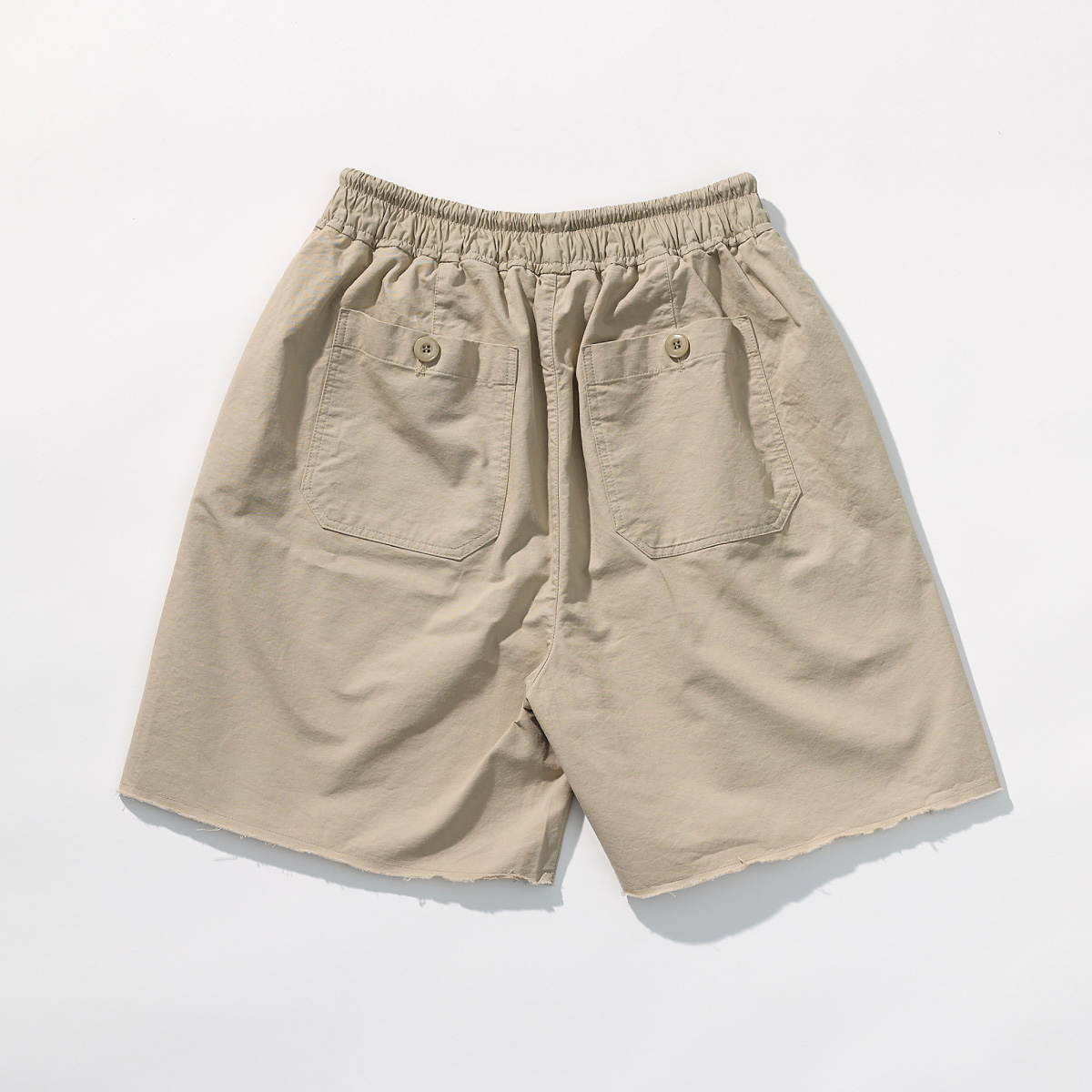Cotton Utility Banding Half Pants _ Soft Beige