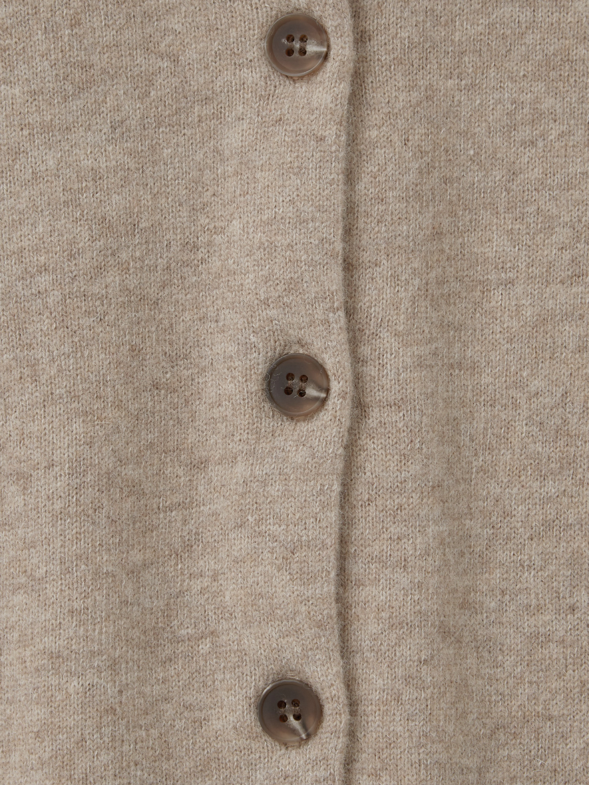 100%Merino Wool Basic Cardigan_Beige100%메리노 울 베이직 가디건_베이지