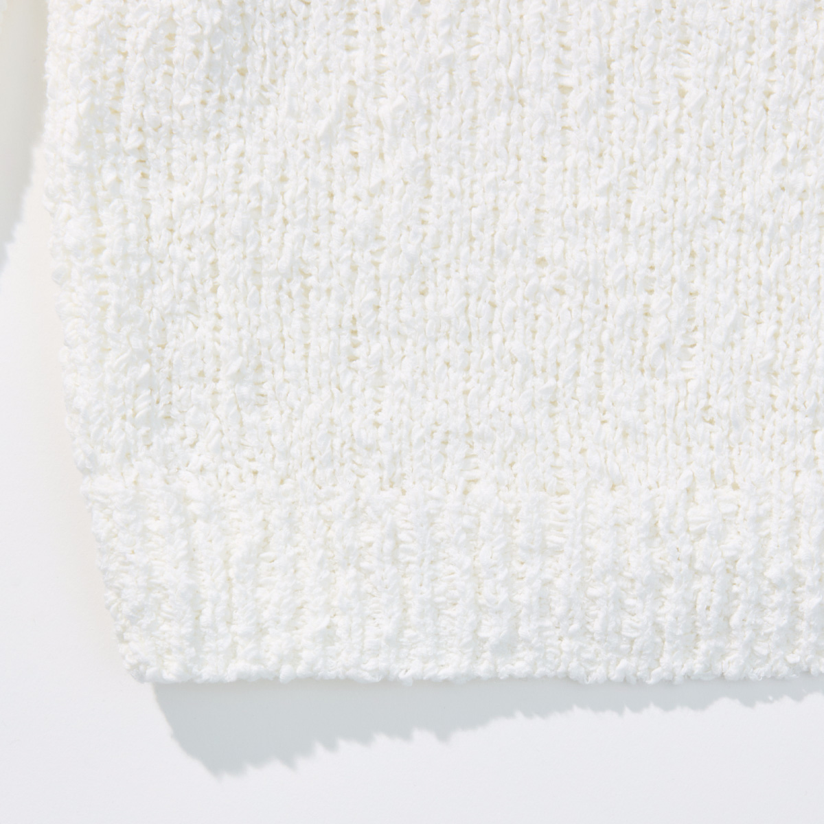 Cotton Blend Loose Knit _ Soft White