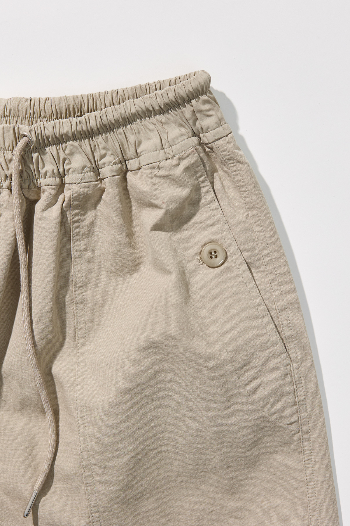 Cotton Utility Banding Half Pants _ Soft Beige