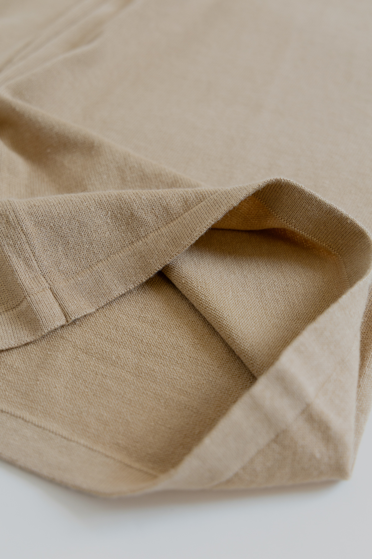 Linen Cotton Knit Straight Pants _ Sand Beige