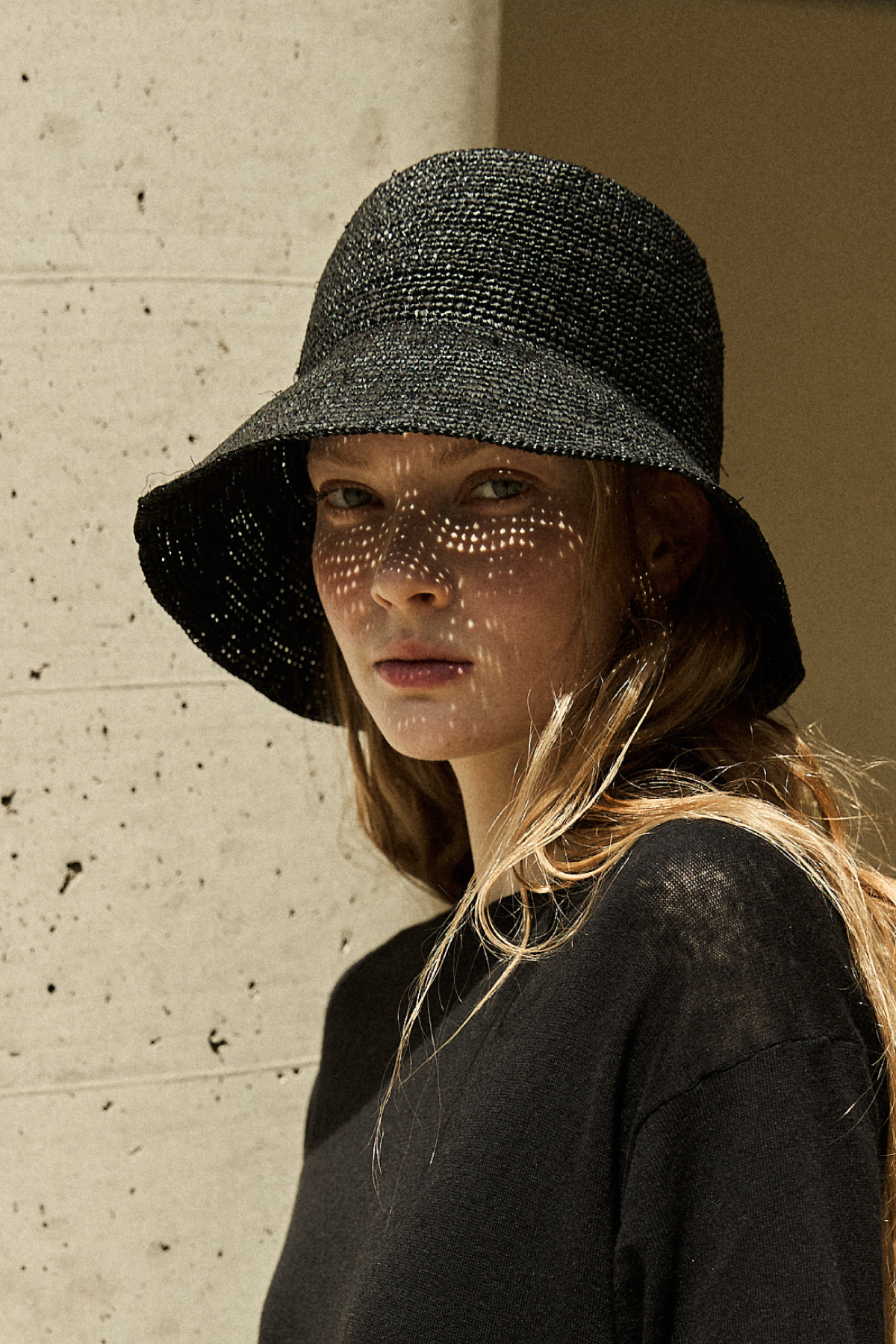 [PRE-Sales] Raffia Soft Bucket Hat _ Black