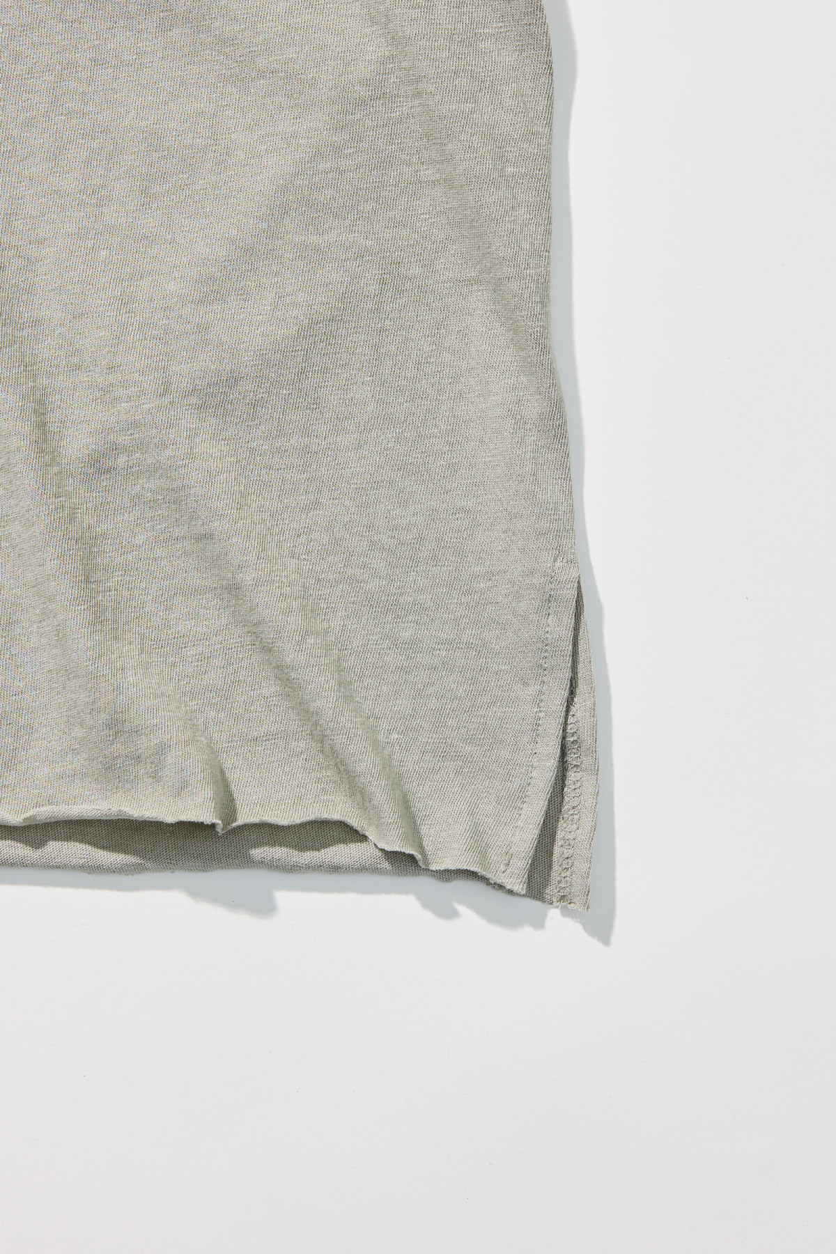 Cotton Jersey Collared T-Shirt _ Olive Grey