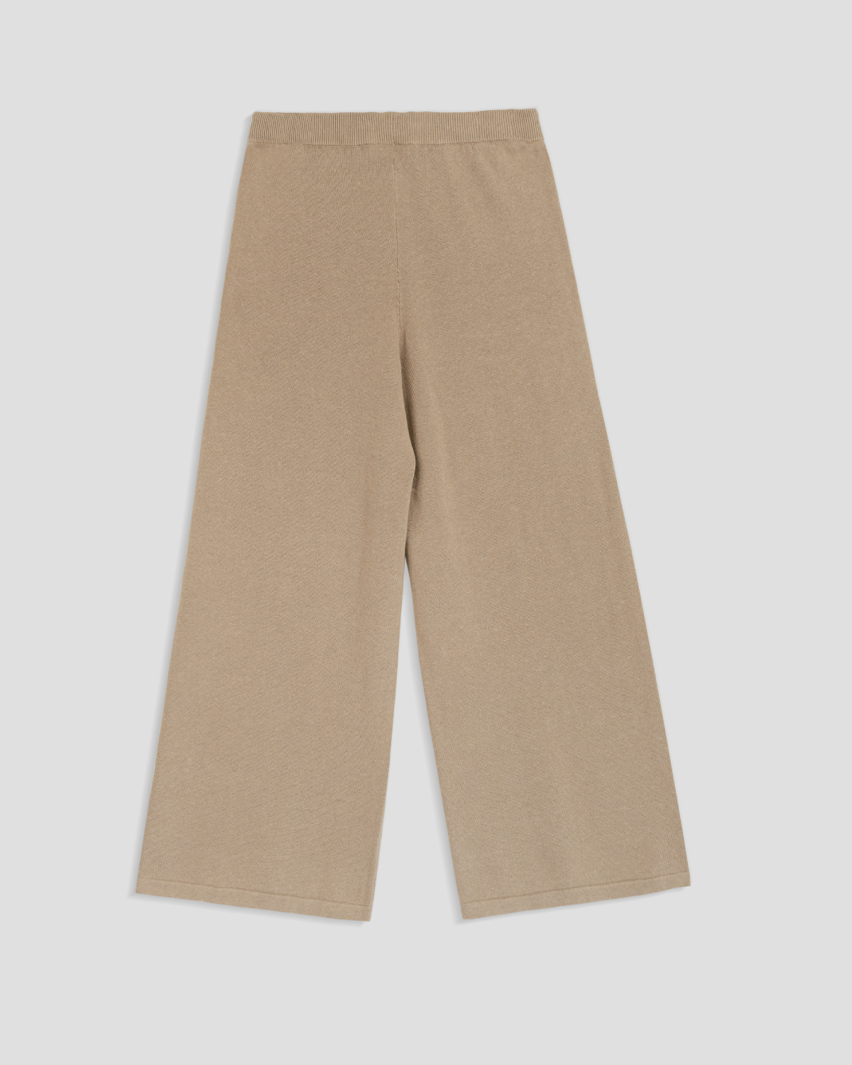 Linen Cotton Knit Straight Pants _ Sand Beige