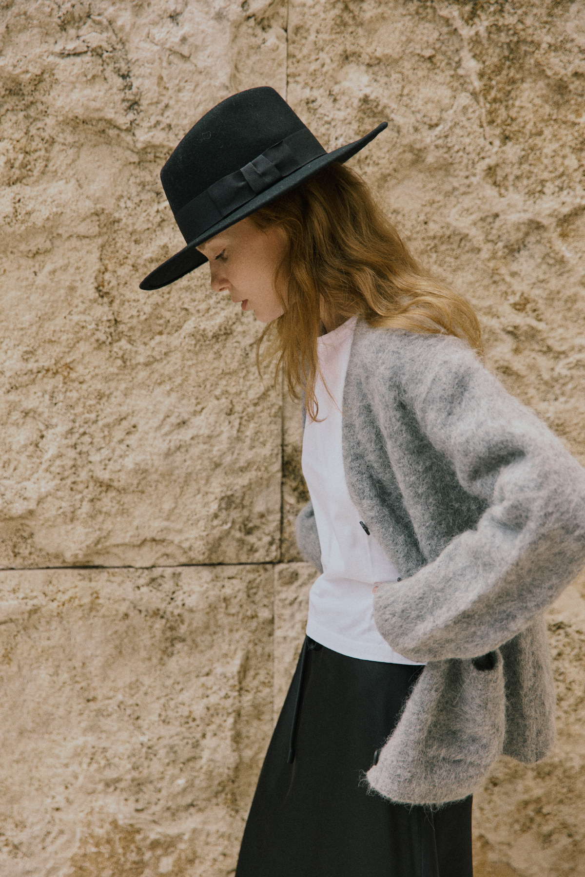 78% Alpaca Hairy Cardigan_Grey 78% 알파카 헤어리 가디건_그레이