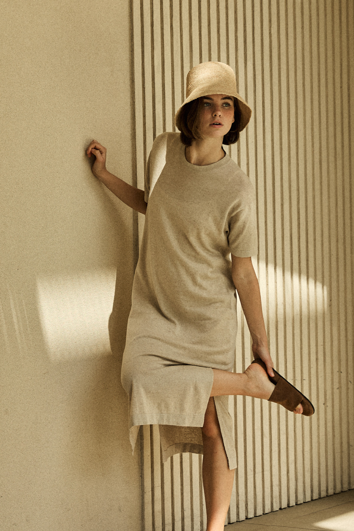[PRE-Sales] Raffia Soft Bucket Hat _ Natural Beige