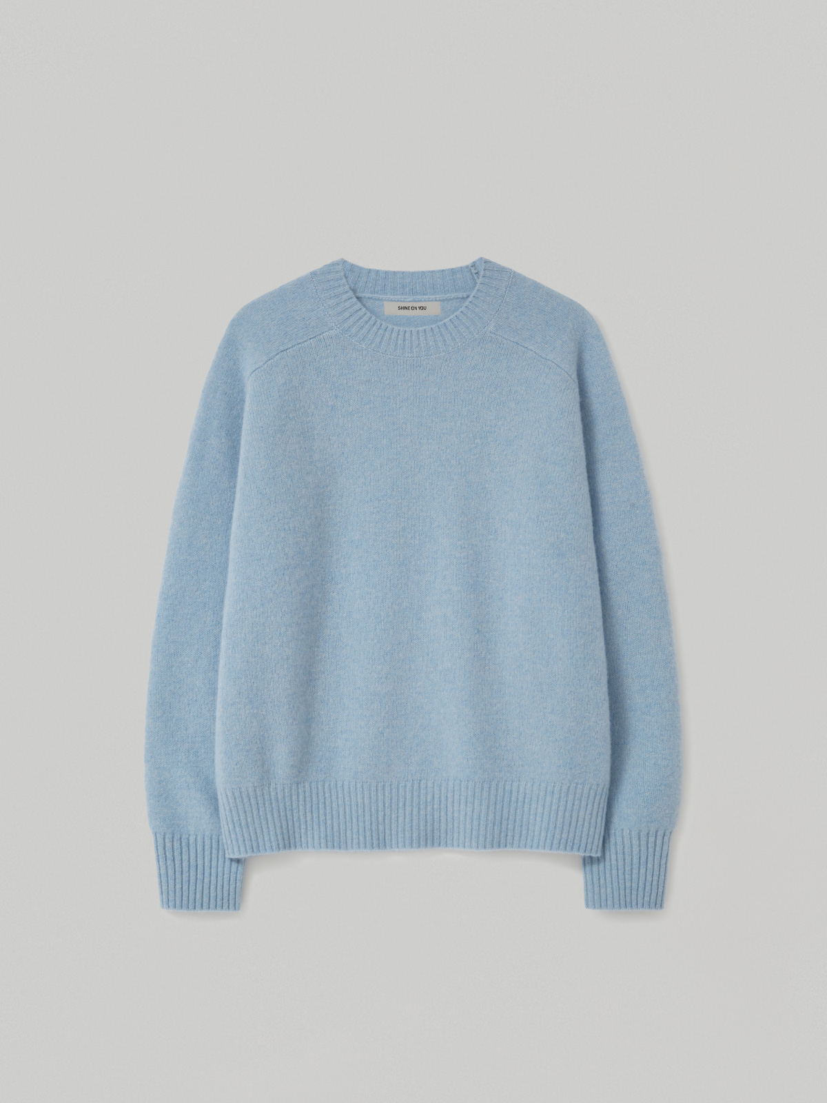 100%RWS Extrafine Merino Raglan Knit_Pink,Sky Blue,Ivory 100%RWS 엑스트라파인 메리노 나그랑 니트_핑크,스카이블루,아이보리