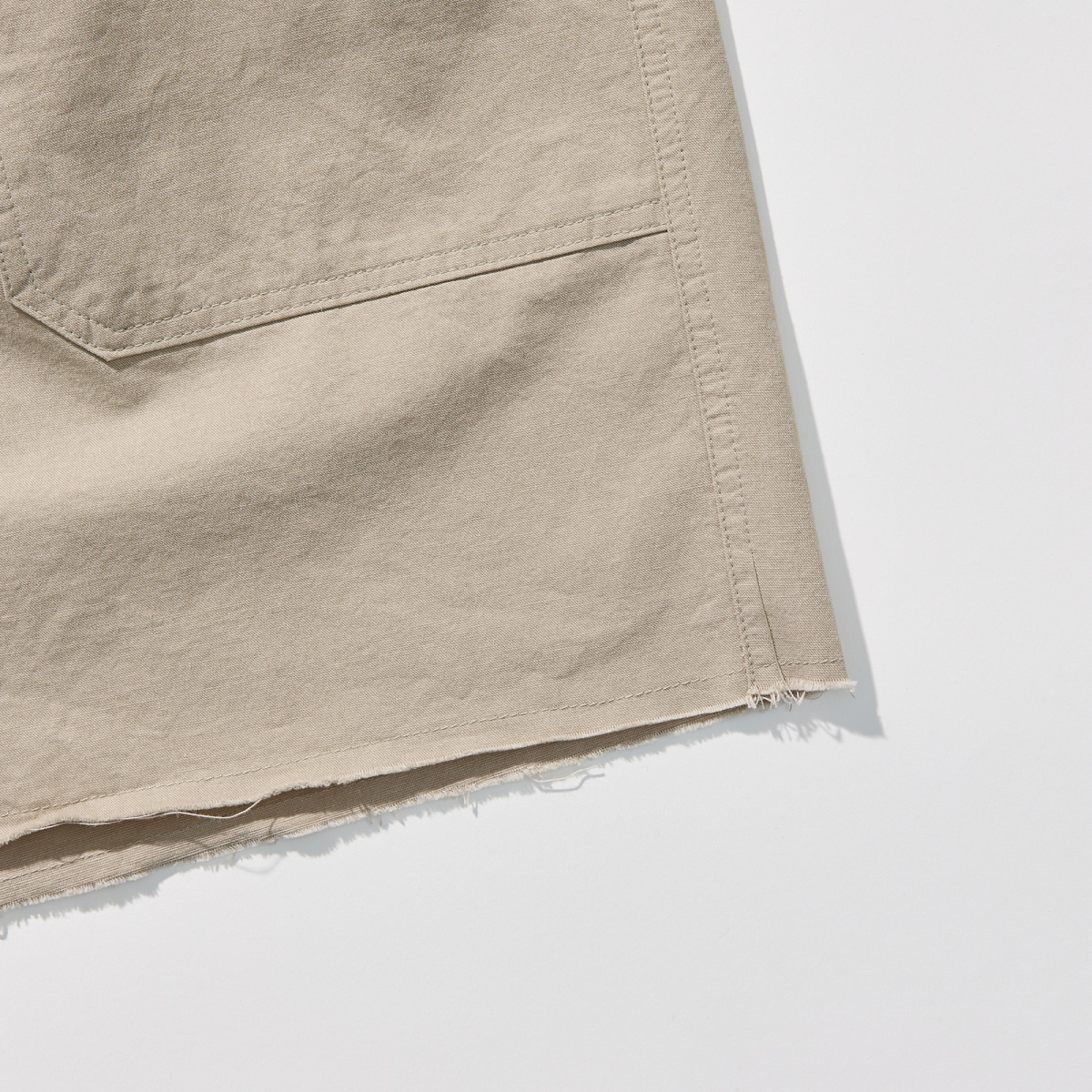 Cotton Utility Banding Half Pants _ Soft Beige