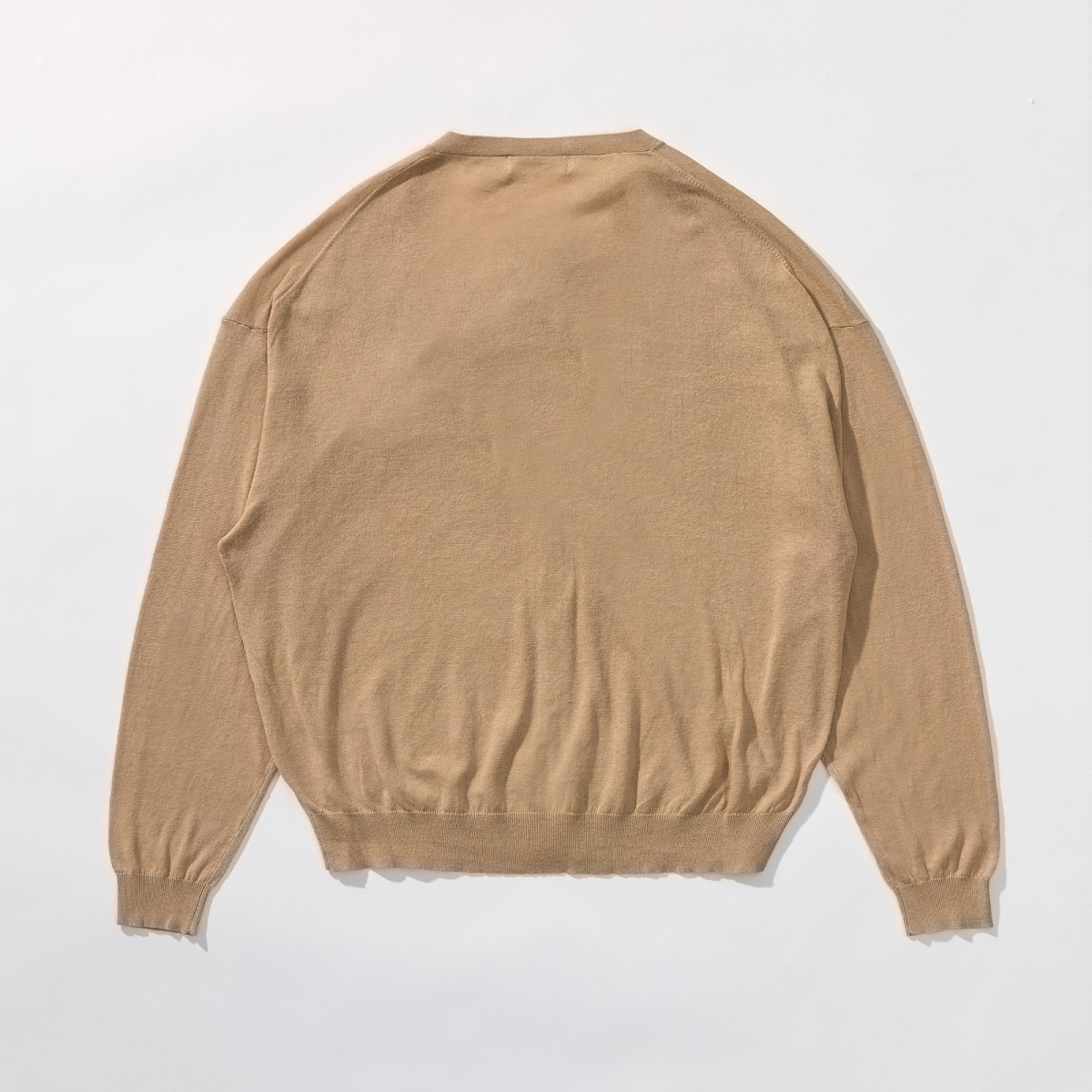 Linen Cotton Loose Fit Knit Cardigan _ Neutral Beige