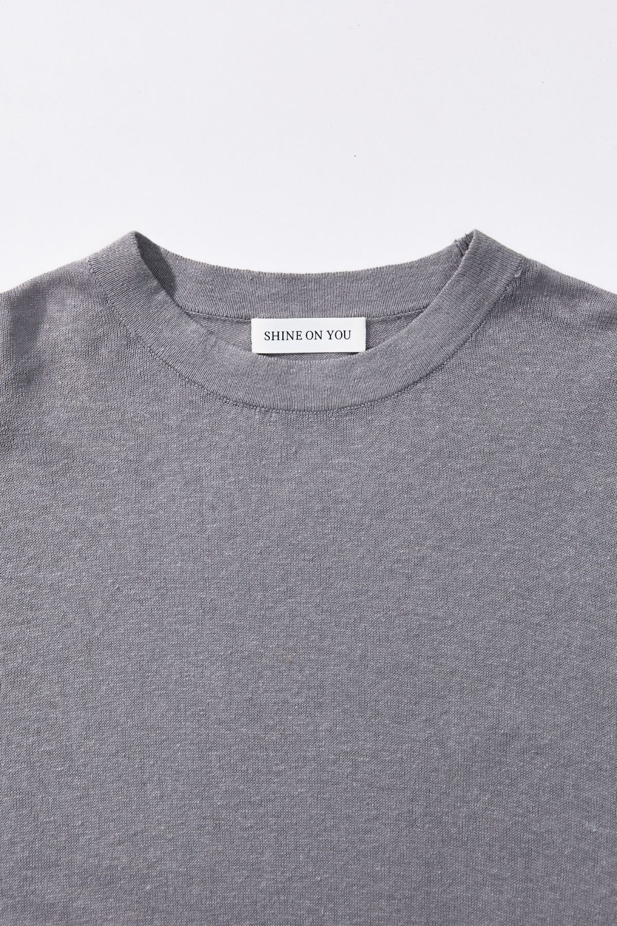 Linen Cotton Knit Long Dress (Slip Set) _ Cool Grey