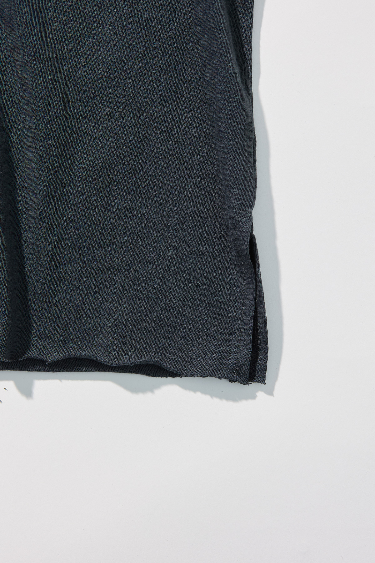 Cotton Jersey Collared T-Shirt _ Deep Charcoal