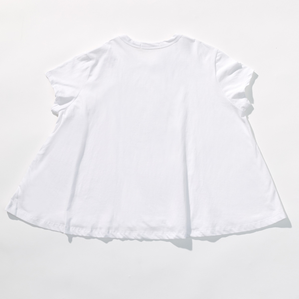 Cotton A-line Half Tee _ White