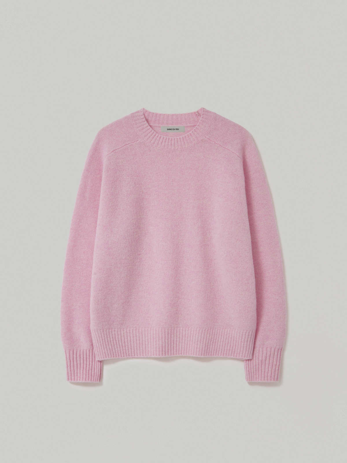 100%RWS Extrafine Merino Raglan Knit_Pink,Sky Blue,Ivory 100%RWS 엑스트라파인 메리노 나그랑 니트_핑크,스카이블루,아이보리