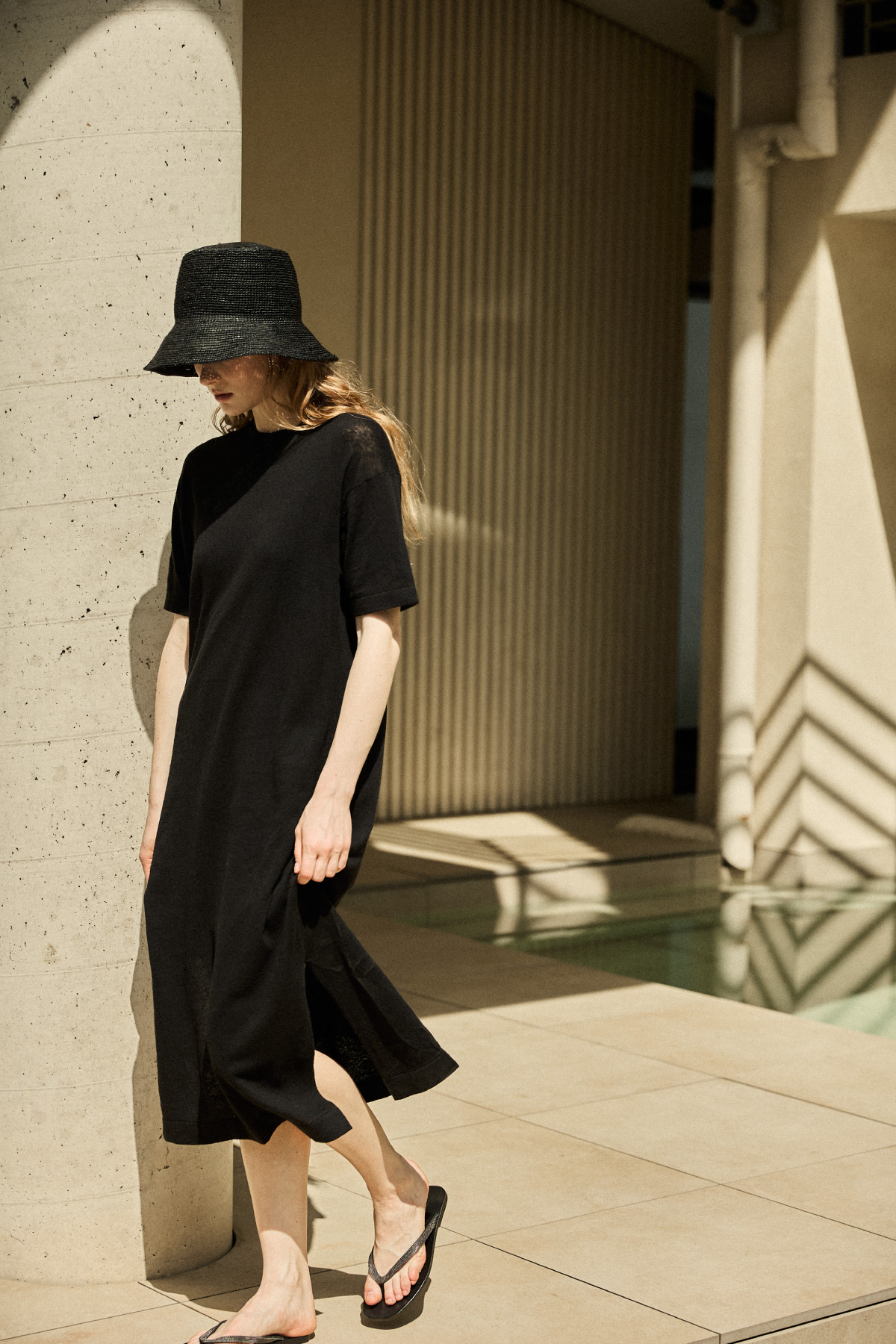 [PRE-Sales] Raffia Soft Bucket Hat _ Black