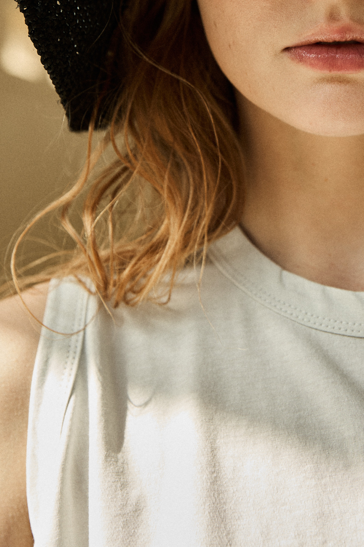 Cotton A-line Sleeveless Top _ Light Grey