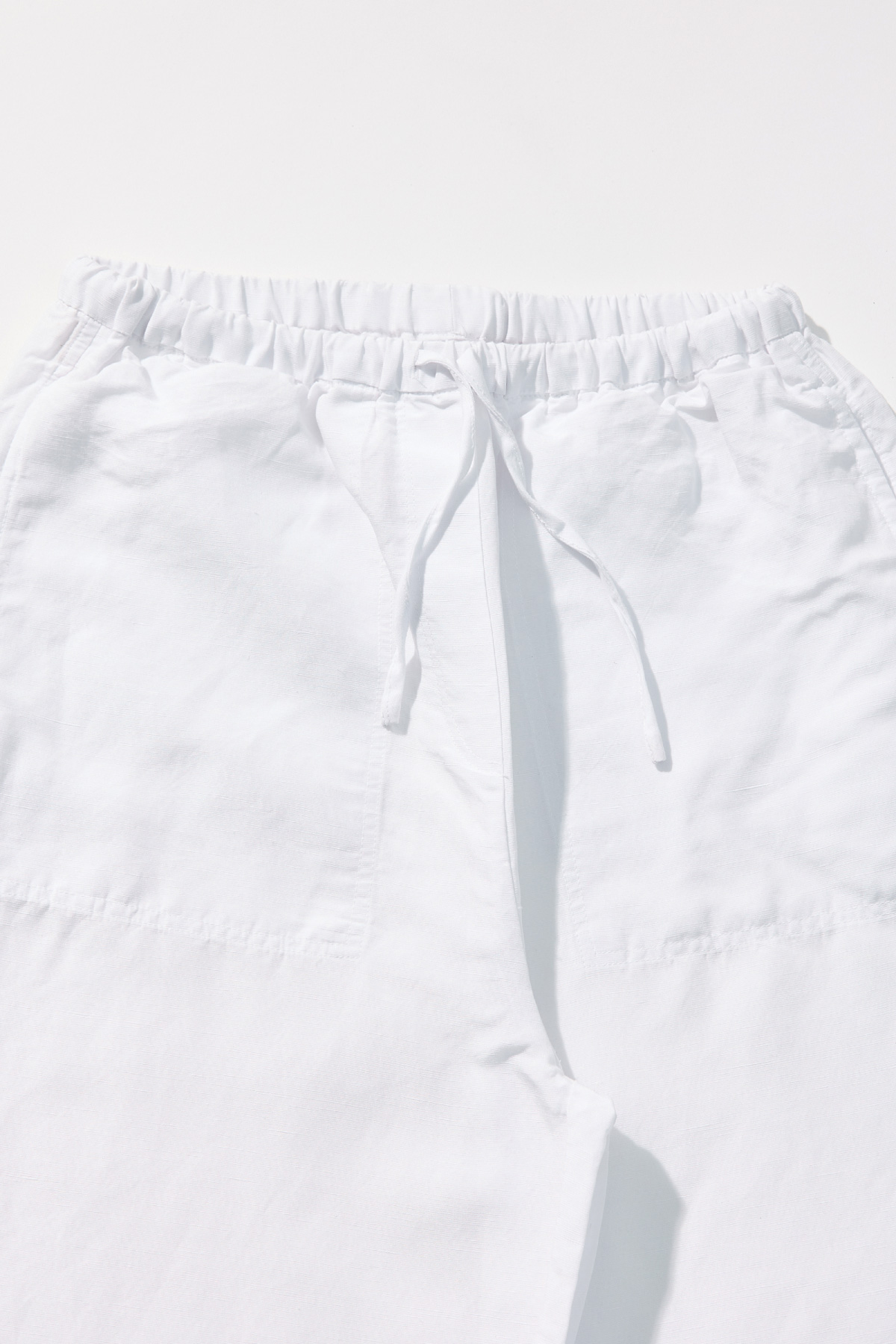 Tencel Linen Wide Banding Pants _ Pure White
