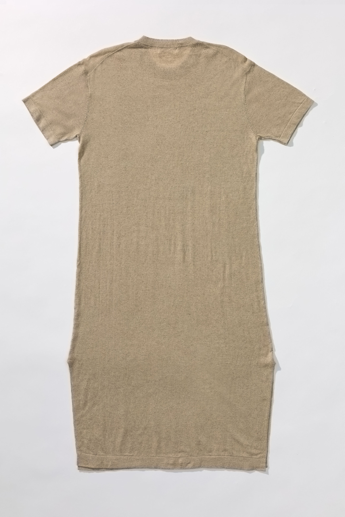Linen Cotton Knit Long Dress (Slip Set) _ Sand Beige