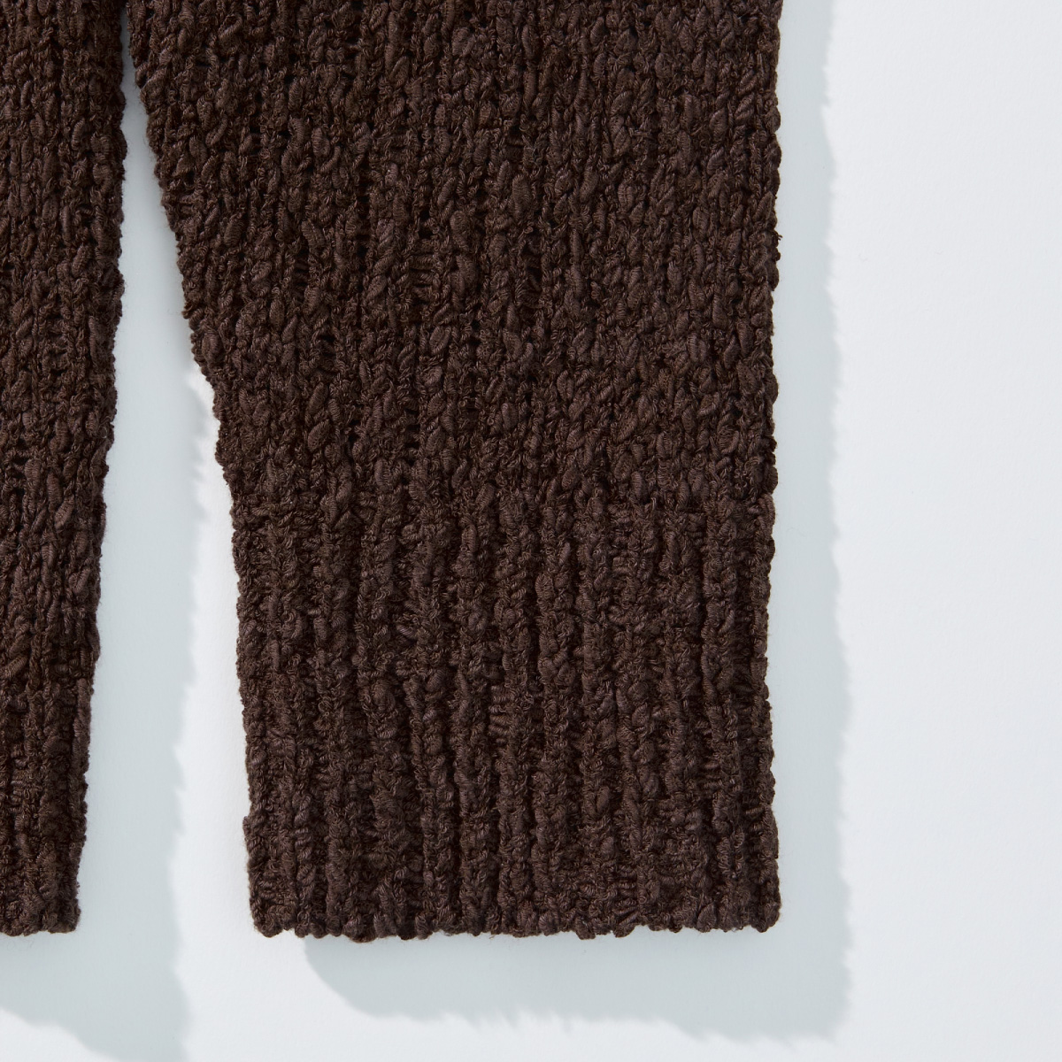 Cotton Blend Loose Knit _ Deep Cocoa Brown