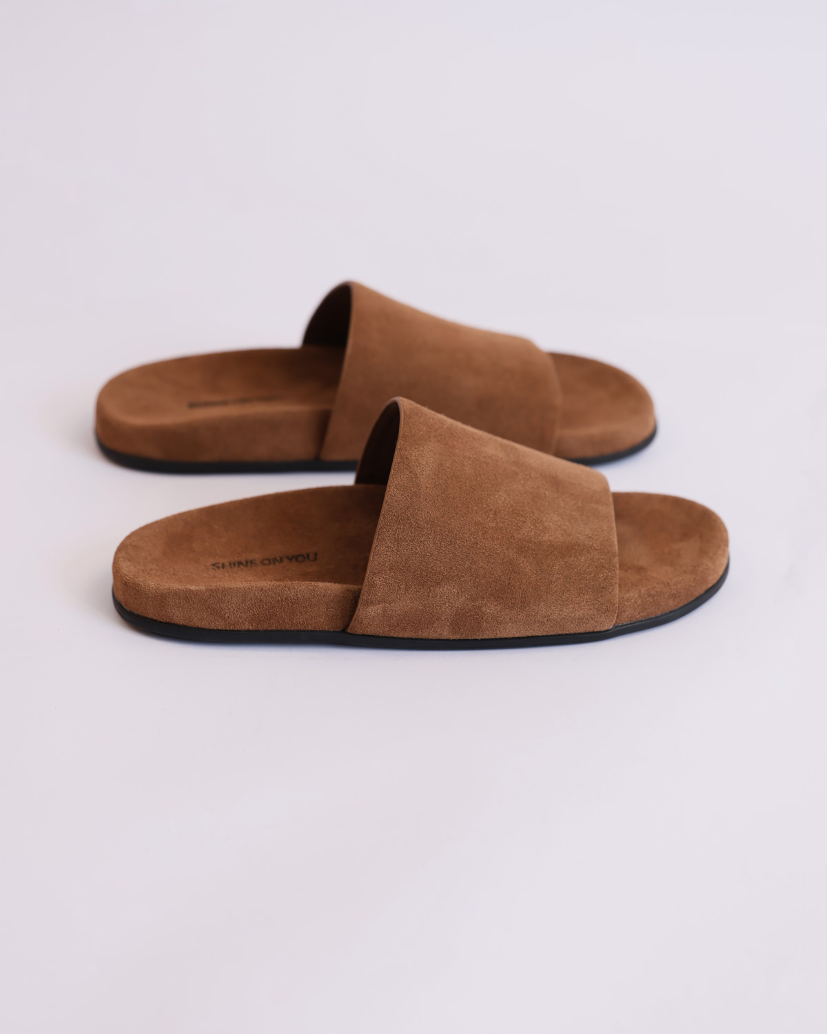 Soft Leather Comfort Slide Sandals