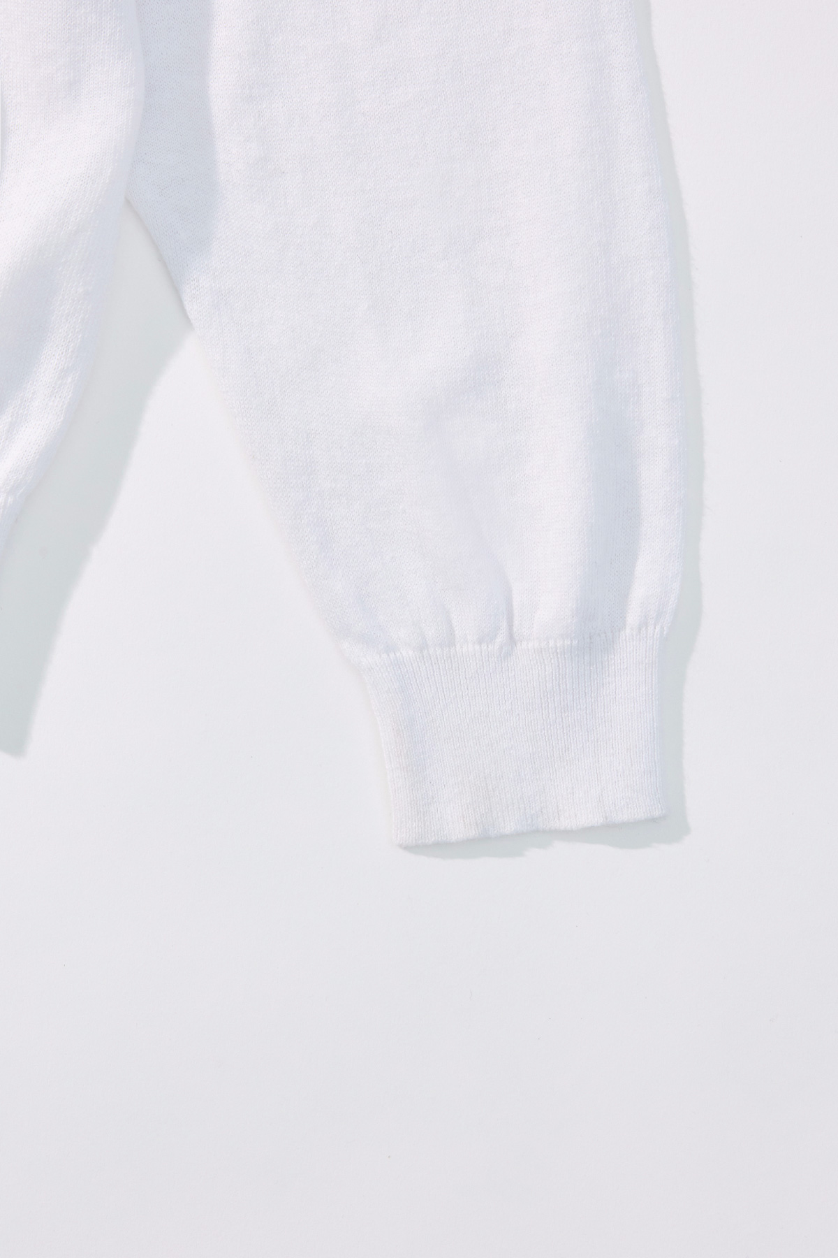 Linen Cotton Loose Fit Knit Cardigan _ Pure White