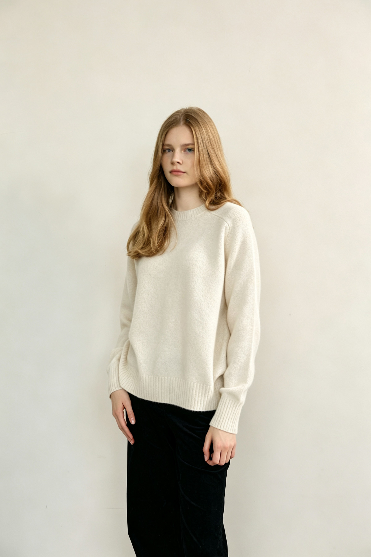 100%RWS Extrafine Merino Raglan Knit_Pink,Sky Blue,Ivory 100%RWS 엑스트라파인 메리노 나그랑 니트_핑크,스카이블루,아이보리
