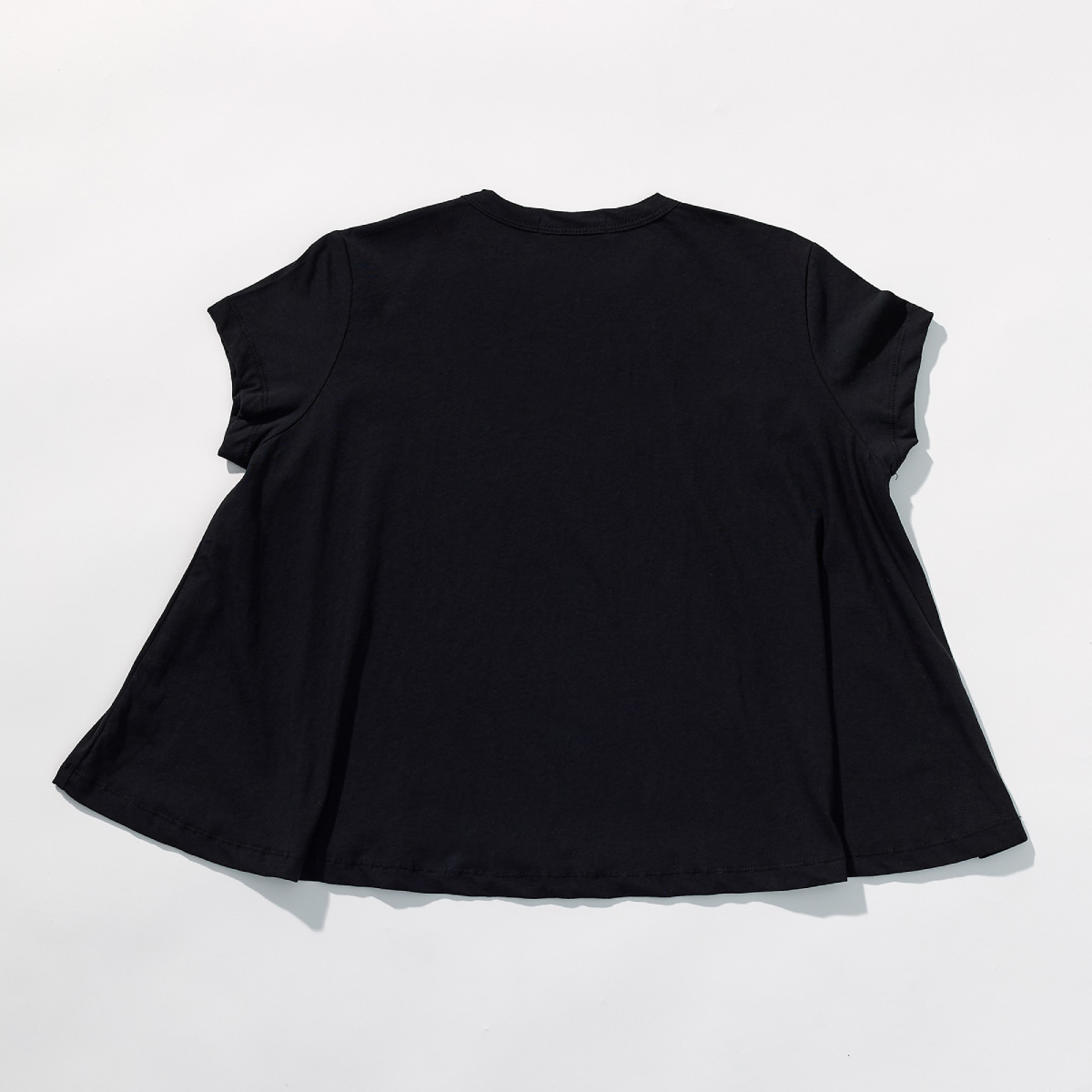 Cotton A-line Half Tee _ Black