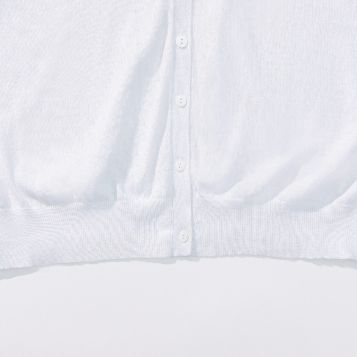 Linen Cotton Loose Fit Knit Cardigan _ Pure White