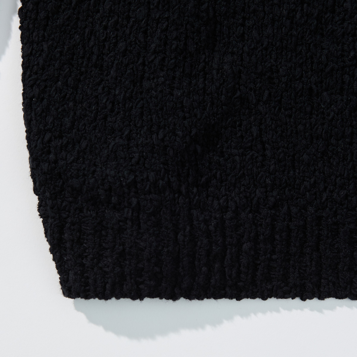 Cotton Blend Loose Knit _ Soft Black