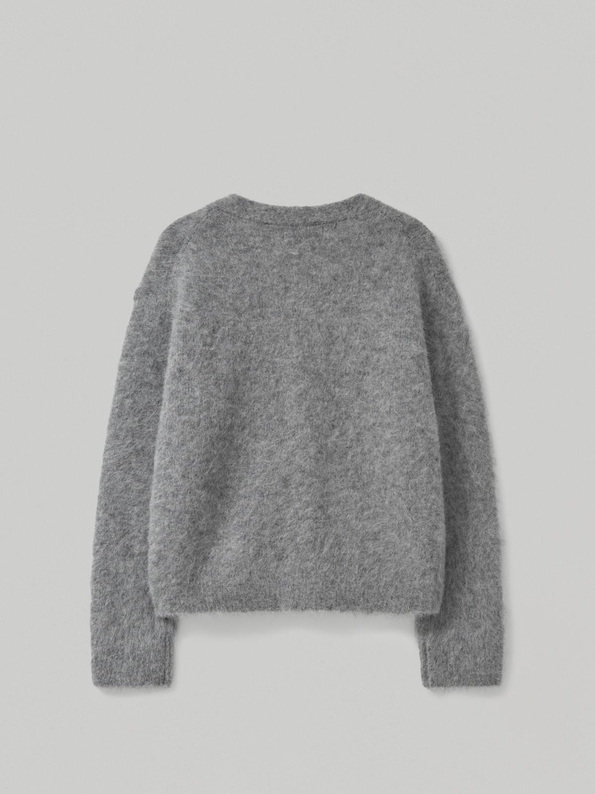 78% Alpaca Hairy Cardigan_Grey 78% 알파카 헤어리 가디건_그레이