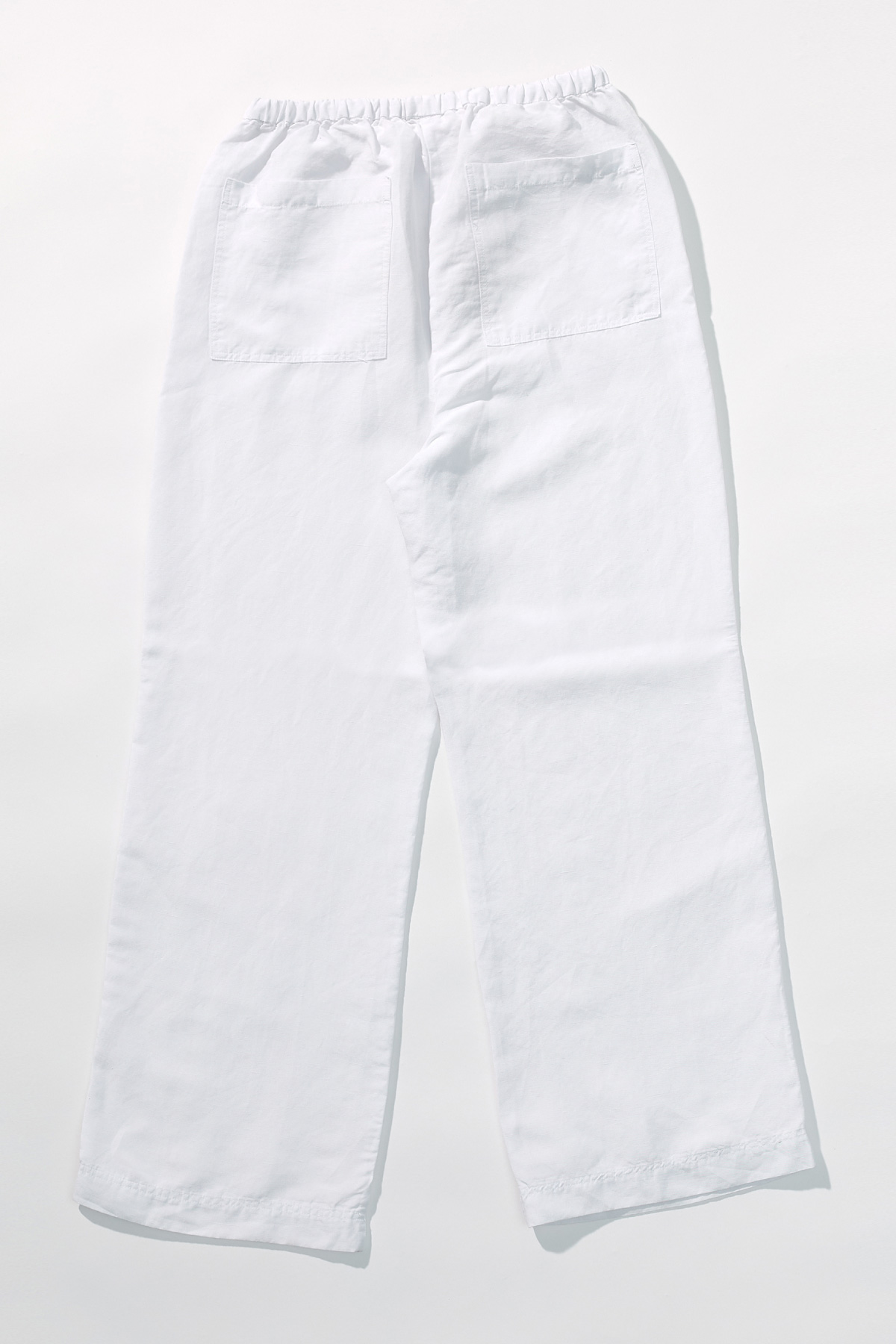 Tencel Linen Wide Banding Pants _ Pure White