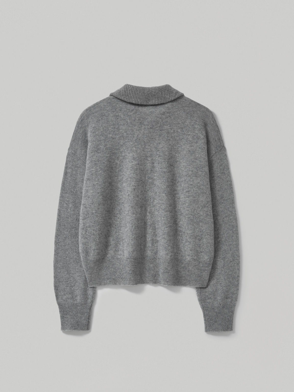 100%Premium Cashmere Half-Zip Turtleneck Knit_Grey 100% 프리미엄 캐시미어 반집업 터틀넥 니트_그레이