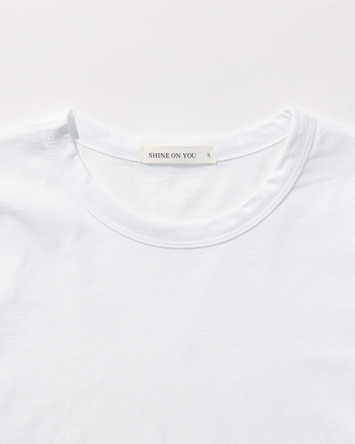 Cotton Basic Slim Long Sleeve T-Shirt _ White