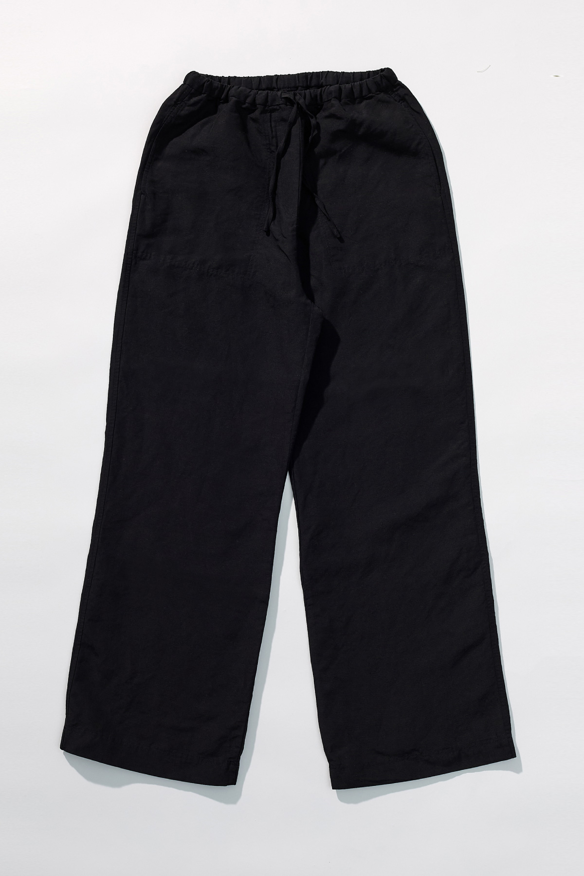 Tencel Linen Wide Banding Pants _ Black