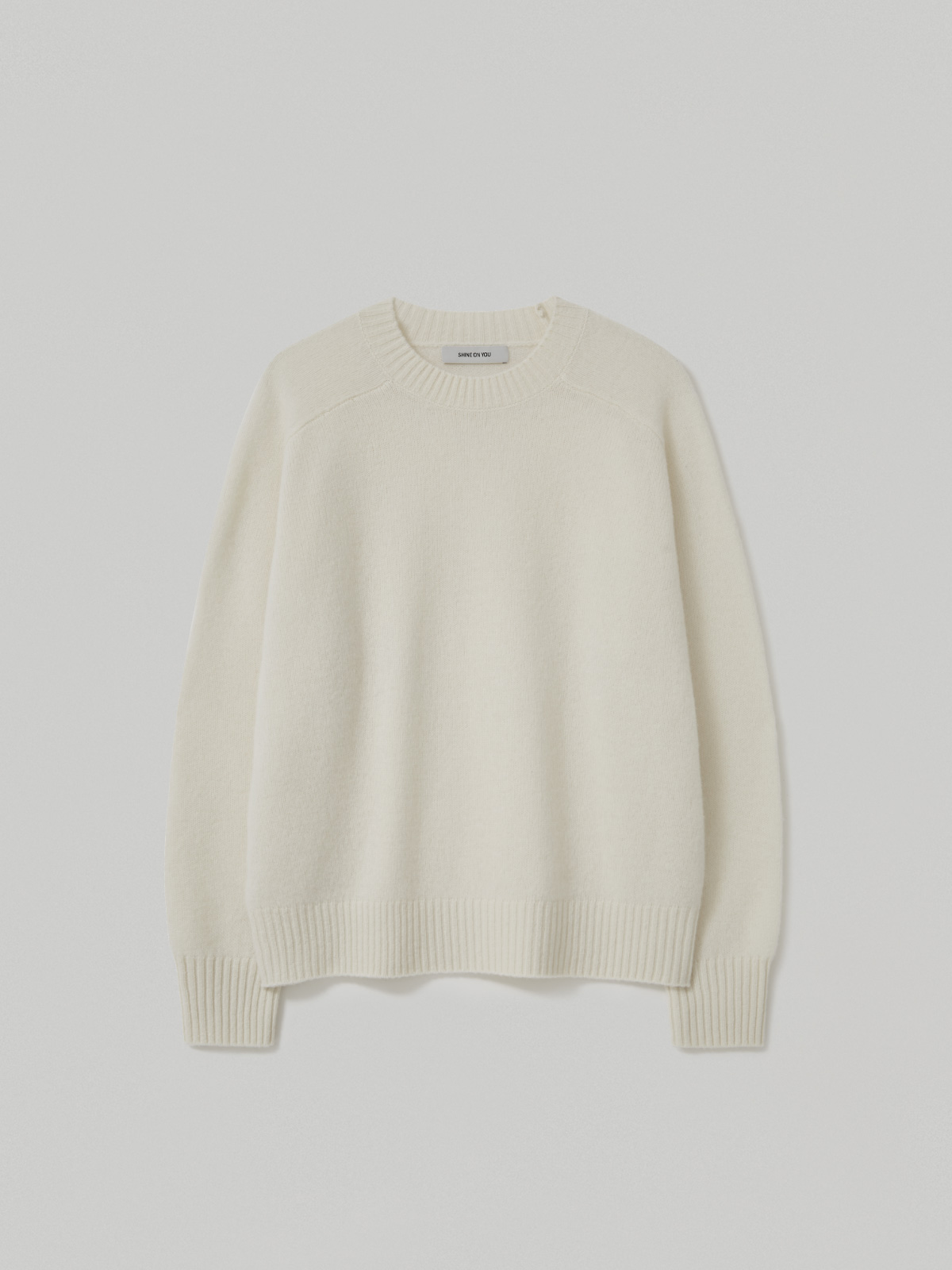100%RWS Extrafine Merino Raglan Knit_Pink,Sky Blue,Ivory 100%RWS 엑스트라파인 메리노 나그랑 니트_핑크,스카이블루,아이보리
