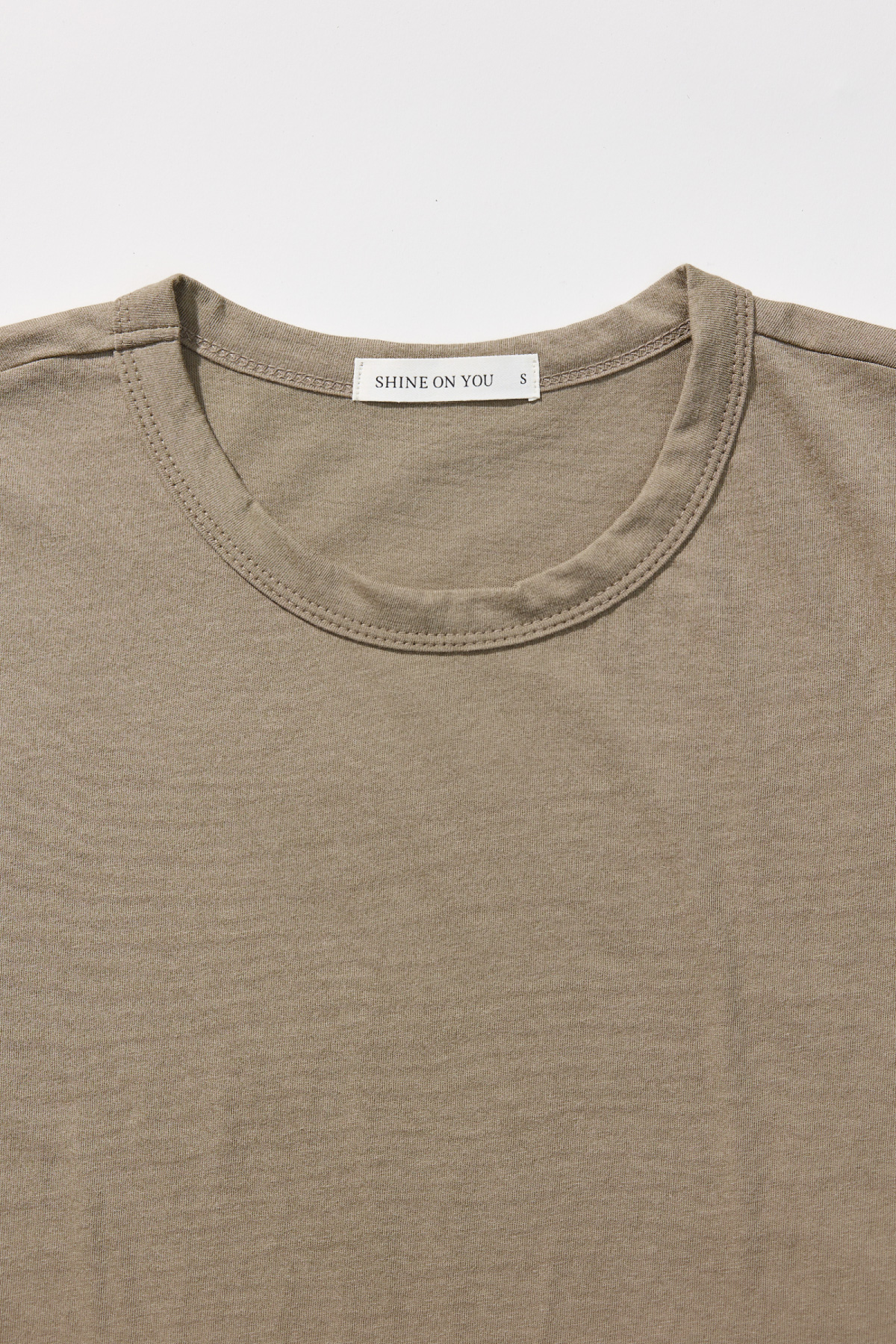 Cotton Basic Slim T-Shirt _ Dusty Taupe