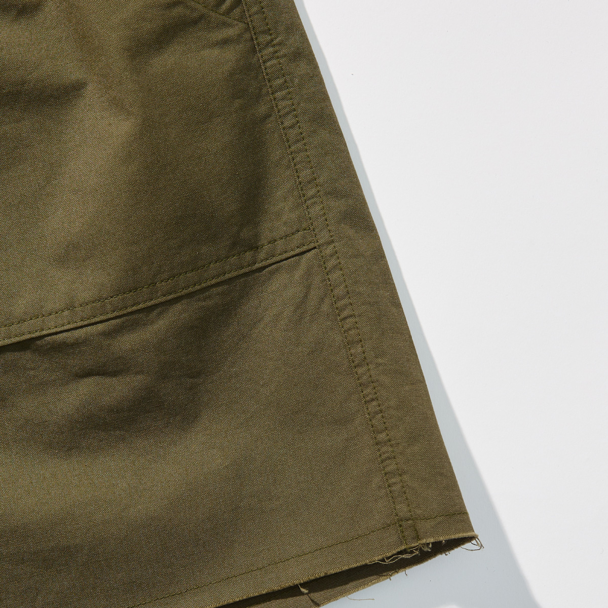 Cotton Utility Banding Half Pants _ Deep Olive