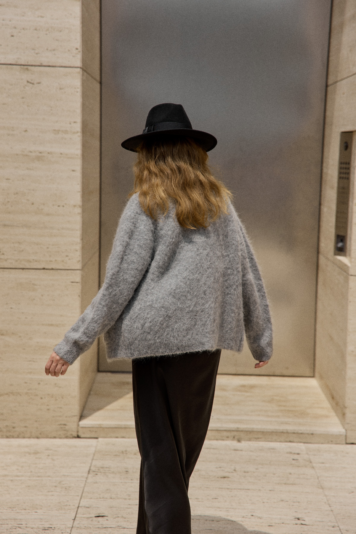 78% Alpaca Hairy Cardigan_Grey 78% 알파카 헤어리 가디건_그레이