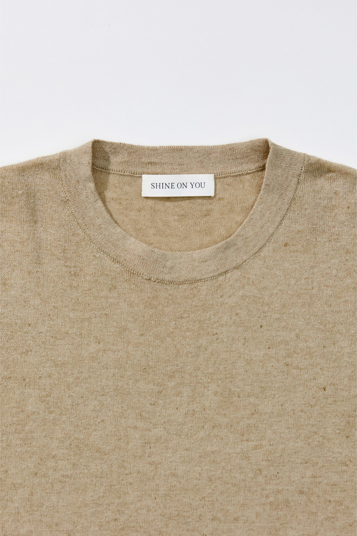 Linen Cotton Knit Long Dress (Slip Set) _ Sand Beige