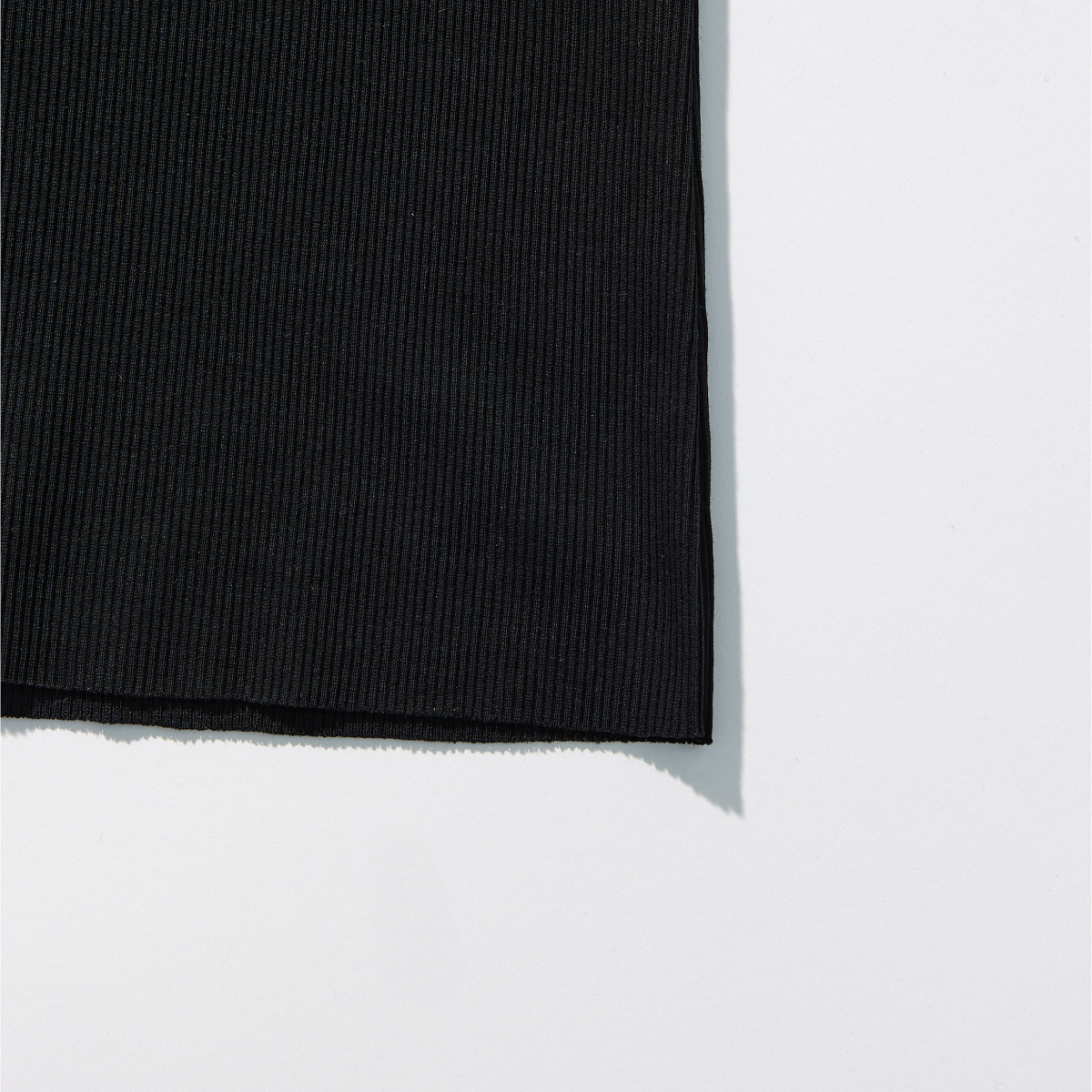 Cotton Rib Slim Sleeveless Top _ Black