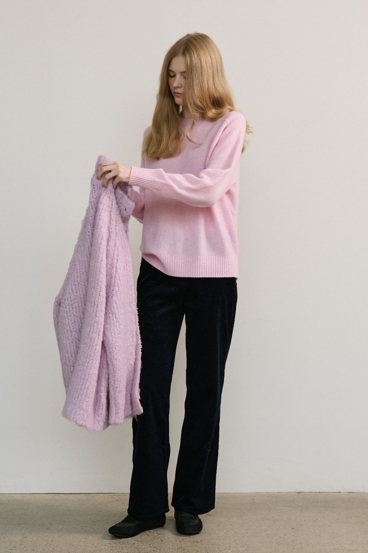 100%RWS Extrafine Merino Raglan Knit_Pink,Sky Blue,Ivory 100%RWS 엑스트라파인 메리노 나그랑 니트_핑크,스카이블루,아이보리