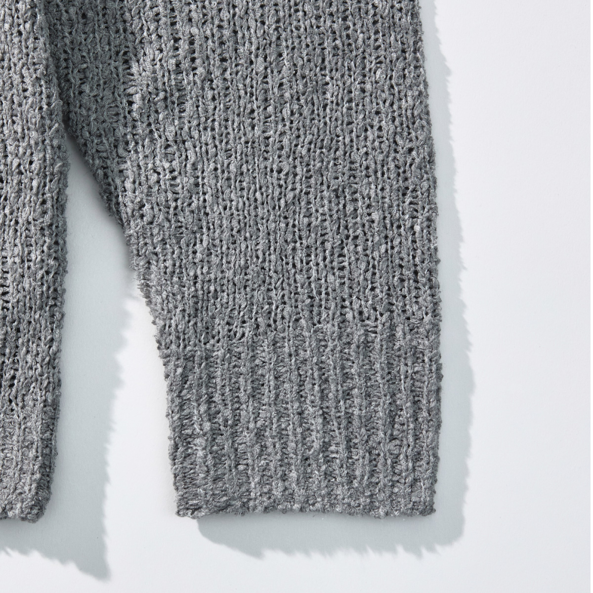 Cotton Blend Loose Knit _ Mélange Grey
