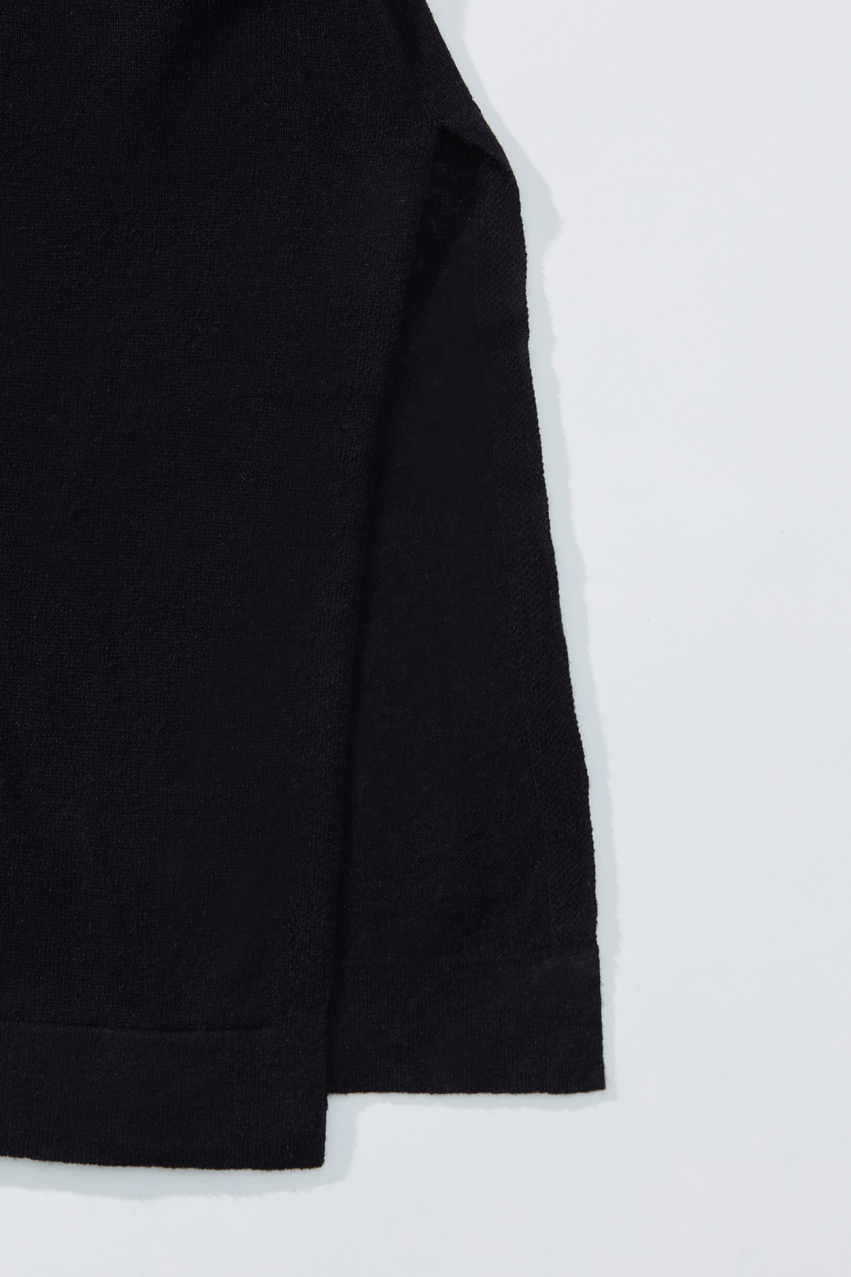Linen Cotton Knit Long Dress (Slip Set) _ Pure Black