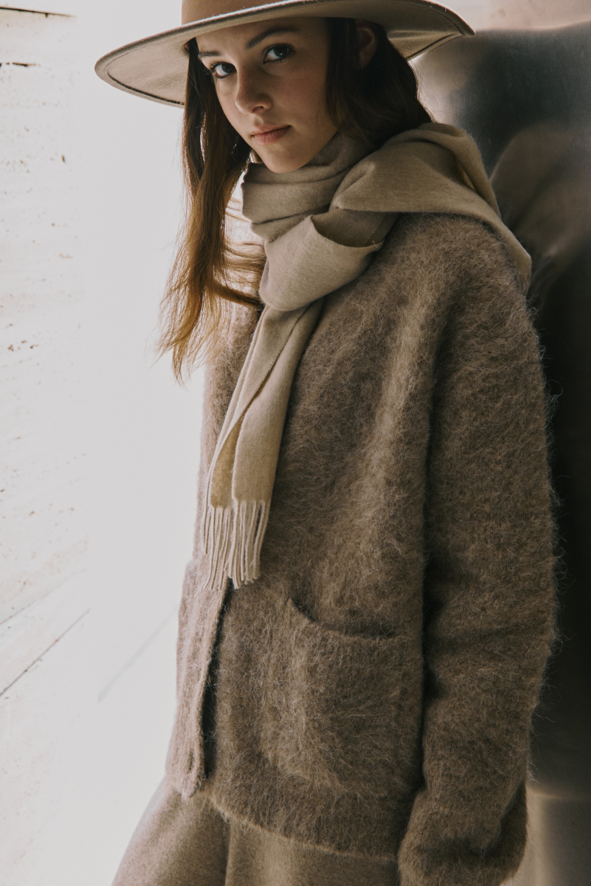 78% Alpaca Hairy Cardigan_Beige 78% 알파카 헤어리 가디건_베이지
