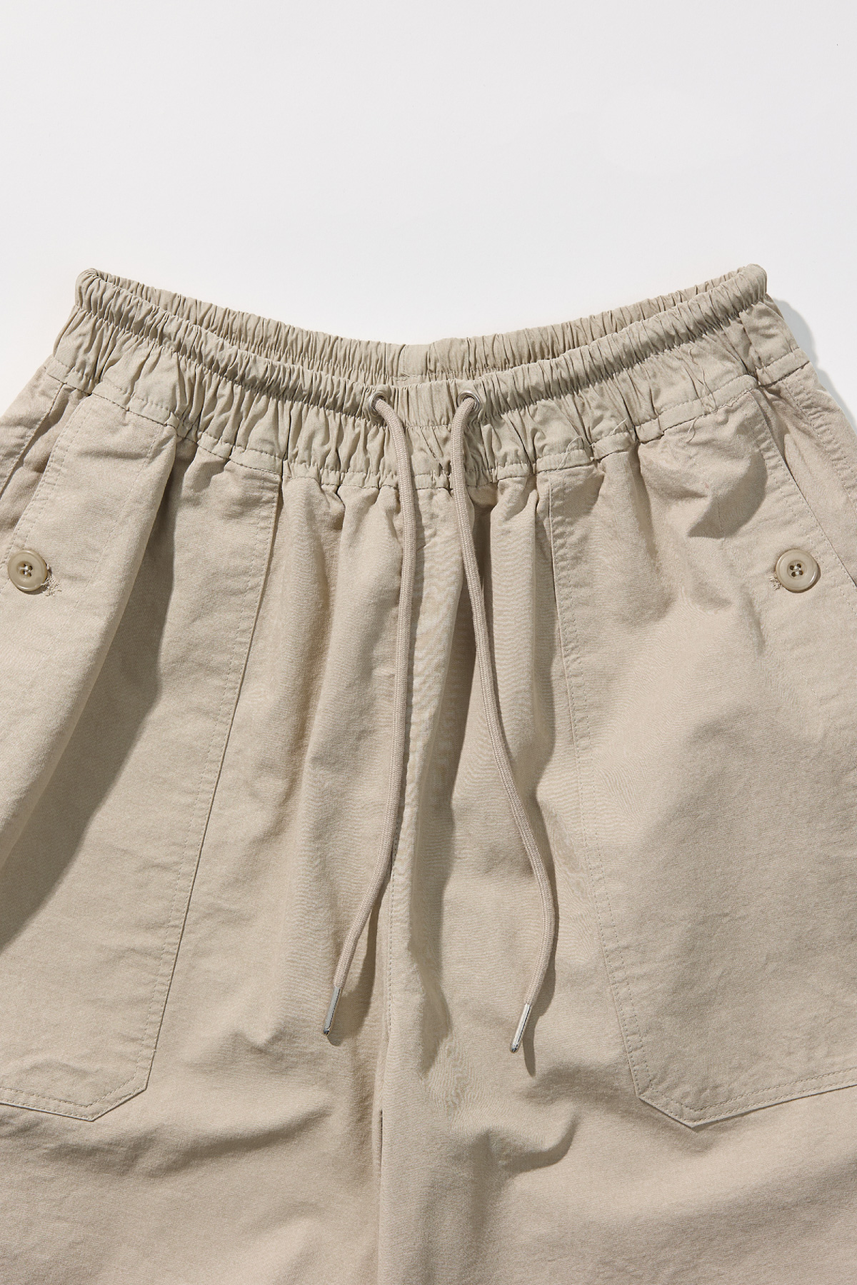 Cotton Utility Banding Half Pants _ Soft Beige