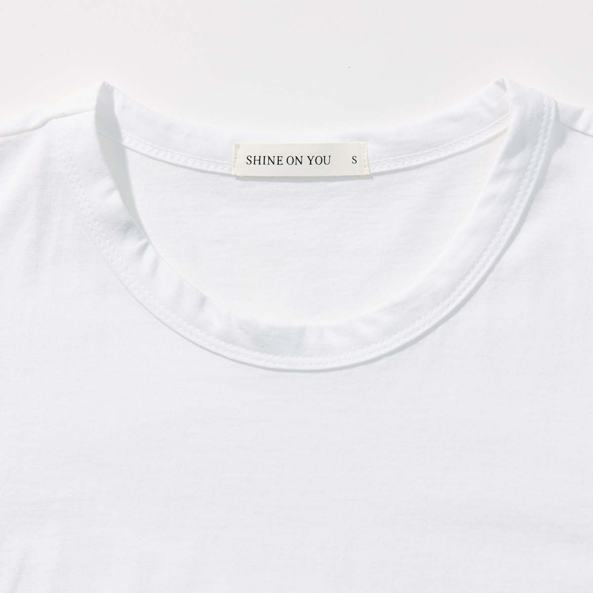 Cotton Basic Slim T-Shirt _ White